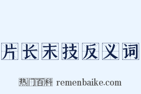 片长末技反义词是什么意思的图片